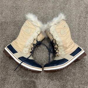 Sorel Women's Joan of Arctic Faux Fur Winter Snow‎ Duck Boots Size 10